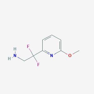molecular formula C8H10F2N2O B1434919 2,2-Difluoro-2-(6-methoxypyridin-2-yl)ethan-1-amine CAS No. 1256826-06-8