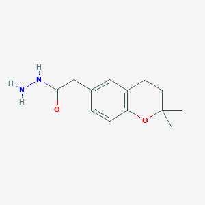 molecular formula C13H18N2O2 B1434920 2-(2,2-Dimethyl-3,4-dihydro-2H-chromen-6-yl)acetohydrazide CAS No. 1858252-20-6