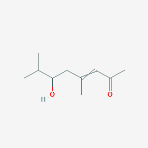 molecular formula C10H18O2 B14349207 6-Hydroxy-4,7-dimethyloct-3-en-2-one CAS No. 91873-31-3