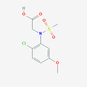 molecular formula C10H12ClNO5S B1434921 N-(2-氯-5-甲氧苯基)-N-(甲磺酰基)甘氨酸 CAS No. 1858251-89-4