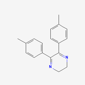 molecular formula C18H18N2 B14349219 5,6-Bis(4-methylphenyl)-2,3-dihydropyrazine CAS No. 92405-78-2