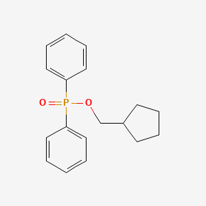 molecular formula C18H21O2P B14349222 Cyclopentylmethyl diphenylphosphinate CAS No. 91237-89-7