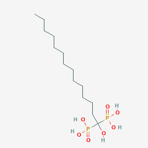 molecular formula C14H32O7P2 B14349227 (1-Hydroxy-1-phosphonotetradecyl)phosphonic acid CAS No. 99133-88-7