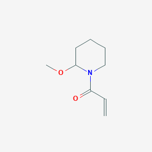 molecular formula C9H15NO2 B14349253 1-(2-Methoxypiperidin-1-yl)prop-2-en-1-one CAS No. 92912-66-8