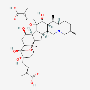 4-[(1S,2S,6S,9S,10R,11S,12R,15R,16R,19S,22R,23S)-13-(3-carboxybut-2-enyl)-12,13,16,22,23-pentahydroxy-6,10,19-trimethyl-24-oxa-4-azaheptacyclo[12.12.0.02,11.04,9.015,25.018,23.019,25]hexacosan-22-yl]-2-methylbut-2-enoic acid