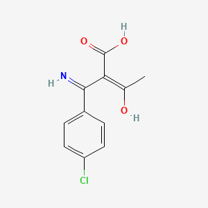 (E)-2-(4-chlorobenzenecarboximidoyl)-3-hydroxybut-2-enoic acid