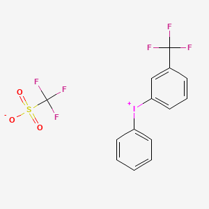molecular formula C14H9F6IO3S B1434928 苯基[3-(三氟甲基)苯基]碘鎓三氟甲磺酸盐 CAS No. 905718-46-9