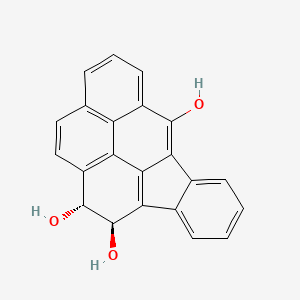 molecular formula C22H14O3 B14349292 trans-1,2-Dihydroindeno(1,2,3-cd)pyrene-1,2,8-triol CAS No. 99520-61-3