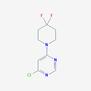 molecular formula C9H10ClF2N3 B1434930 4-Chloro-6-(4,4-difluoropiperidin-1-yl)pyrimidine CAS No. 1590398-25-6