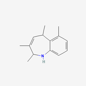 molecular formula C14H19N B14349325 1H-1-Benzazepine, 2,5-dihydro-2,3,5,6-tetramethyl- CAS No. 92617-30-6