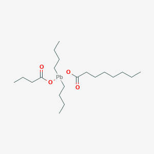 molecular formula C20H40O4Pb B14349332 (Butanoyloxy)(dibutyl)(octanoyloxy)plumbane CAS No. 91513-09-6