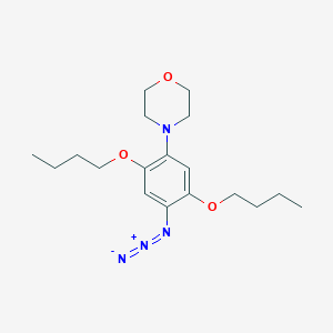 molecular formula C18H28N4O3 B14349354 4-(4-Azido-2,5-dibutoxyphenyl)morpholine CAS No. 94000-06-3