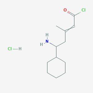 5-Amino-5-cyclohexyl-3-methylpent-2-enoyl chloride;hydrochloride