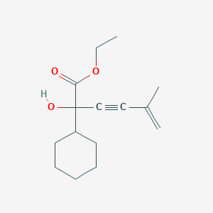 Ethyl 2-cyclohexyl-2-hydroxy-5-methylhex-5-en-3-ynoate