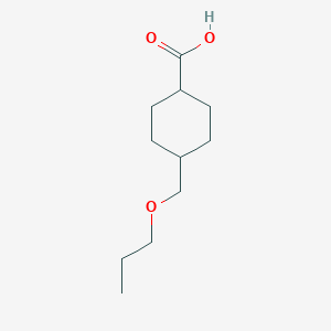 molecular formula C11H20O3 B14349379 4-(Propoxymethyl)cyclohexane-1-carboxylic acid CAS No. 91522-04-2