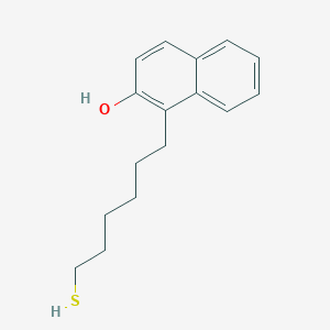 molecular formula C16H20OS B14349384 1-(6-Sulfanylhexyl)naphthalen-2-ol CAS No. 91650-71-4