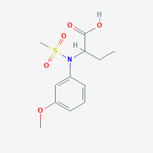 2-[(3-Methoxyphenyl)(methylsulfonyl)amino]butanoic acid