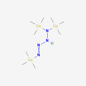 molecular formula C9H28Ge3N4 B14349399 1,4,4-Tris(trimethylgermyl)tetraaz-1-ene CAS No. 93830-76-3