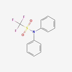 molecular formula C13H10F3NO2S B14349412 Methanesulfonamide, 1,1,1-trifluoro-N,N-diphenyl- CAS No. 98611-89-3