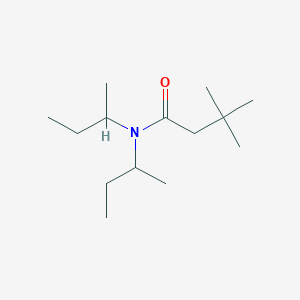 molecular formula C14H29NO B14349420 N,N-Di(butan-2-yl)-3,3-dimethylbutanamide CAS No. 91424-71-4