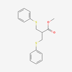 Methyl 3-(phenylsulfanyl)-2-[(phenylsulfanyl)methyl]propanoate