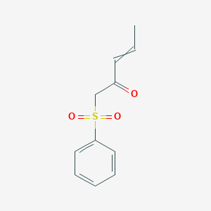 molecular formula C11H12O3S B14349474 1-(Benzenesulfonyl)pent-3-en-2-one CAS No. 96530-26-6