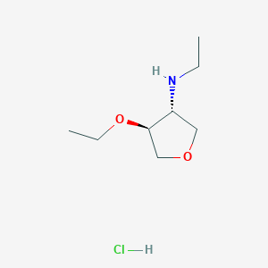 molecular formula C8H18ClNO2 B1434948 (4-Ethoxytetrahydrofuran-3-yl)ethylamine hydrochloride CAS No. 1986846-75-6