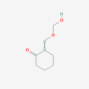 molecular formula C8H12O3 B14349497 2-[(Hydroxymethoxy)methylidene]cyclohexan-1-one CAS No. 90831-89-3