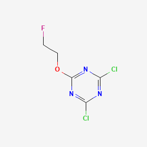 molecular formula C5H4Cl2FN3O B14349617 2,4-Dichloro-6-(2-fluoroethoxy)-1,3,5-triazine CAS No. 90687-73-3