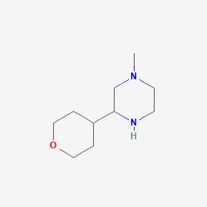 molecular formula C10H20N2O B1434964 1-methyl-3-(tetrahydro-2H-pyran-4-yl)piperazine CAS No. 1893829-82-7