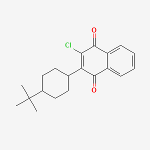 molecular formula C20H23ClO2 B14349644 2-(4-tert-Butylcyclohexyl)-3-chloronaphthalene-1,4-dione CAS No. 94015-43-7