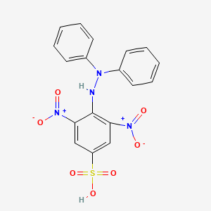 molecular formula C18H14N4O7S B14349649 Benzenesulfonic acid, 4-(2,2-diphenylhydrazino)-3,5-dinitro- CAS No. 93654-70-7