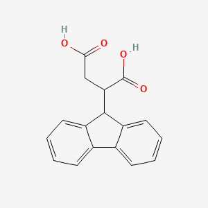 molecular formula C17H14O4 B14349665 2-(9H-fluoren-9-yl)butanedioic acid CAS No. 93322-14-6