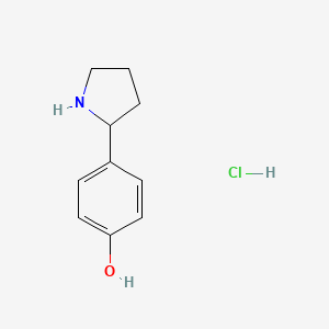 molecular formula C10H14ClNO B1434967 4-(吡咯烷-2-基)苯酚盐酸盐 CAS No. 7167-72-8