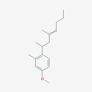 molecular formula C17H26O B14349680 4-Methoxy-2-methyl-1-(4-methyloct-4-en-2-yl)benzene CAS No. 92954-15-9