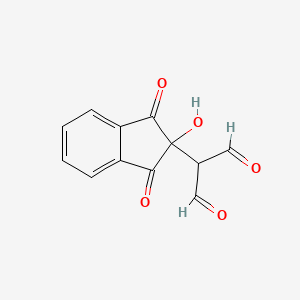 molecular formula C12H8O5 B14349683 (2-Hydroxy-1,3-dioxo-2,3-dihydro-1H-inden-2-yl)propanedial CAS No. 93355-62-5