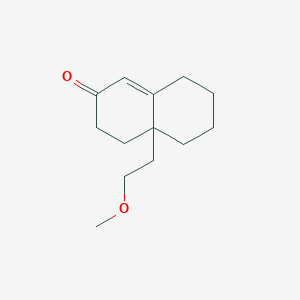 molecular formula C13H20O2 B14349717 4a-(2-Methoxyethyl)-4,4a,5,6,7,8-hexahydronaphthalen-2(3H)-one CAS No. 91296-06-9