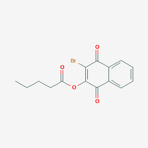 3-Bromo-1,4-dioxo-1,4-dihydronaphthalen-2-yl pentanoate