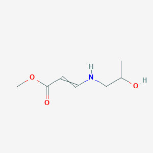 molecular formula C7H13NO3 B14349733 Methyl 3-[(2-hydroxypropyl)amino]prop-2-enoate CAS No. 94393-86-9