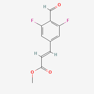 molecular formula C11H8F2O3 B1434974 (E)-methyl 3-(3,5-difluoro-4-formylphenyl)acrylate CAS No. 1639042-39-9
