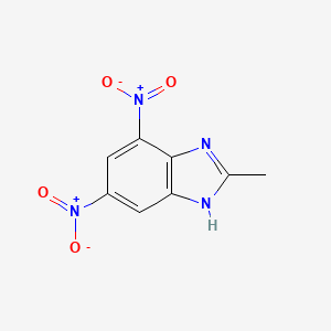 molecular formula C8H6N4O4 B14349758 1H-Benzimidazole, 2-methyl-4,6-dinitro- CAS No. 92303-12-3