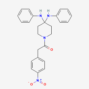 1-(4,4-Dianilinopiperidin-1-yl)-2-(4-nitrophenyl)ethan-1-one