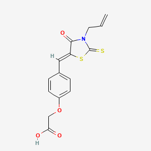 2-[4-[(Z)-(4-oxo-3-prop-2-enyl-2-sulfanylidene-1,3-thiazolidin-5-ylidene)methyl]phenoxy]acetic acid