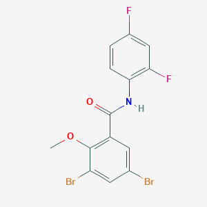 Benzamide, 3,5-dibromo-N-(2,4-difluorophenyl)-2-methoxy-