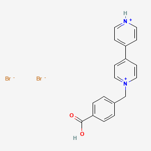 1-[(4-Carboxyphenyl)methyl]-4,4'-bipyridin-1-ium dibromide