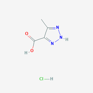 molecular formula C4H6ClN3O2 B1434986 5-Methyl-2H-1,2,3-triazole-4-carboxylic acid HCl CAS No. 1445951-85-8