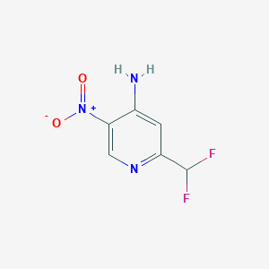 molecular formula C6H5F2N3O2 B1434988 2-(Difluoromethyl)-5-nitropyridin-4-amine CAS No. 1805173-38-9