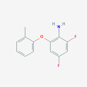 molecular formula C13H11F2NO B1434989 2,4-二氟-6-(2-甲基苯氧基)苯胺 CAS No. 1553517-43-3