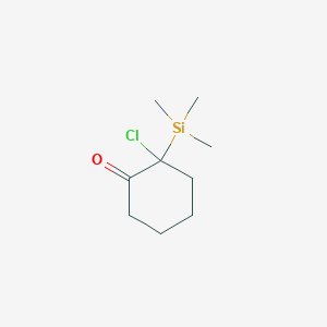 molecular formula C9H17ClOSi B14349903 2-Chloro-2-(trimethylsilyl)cyclohexan-1-one CAS No. 92120-18-8