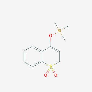 molecular formula C12H16O3SSi B14349904 4-[(Trimethylsilyl)oxy]-1-benzothiopyran-1,1(2H)-dione CAS No. 94445-47-3